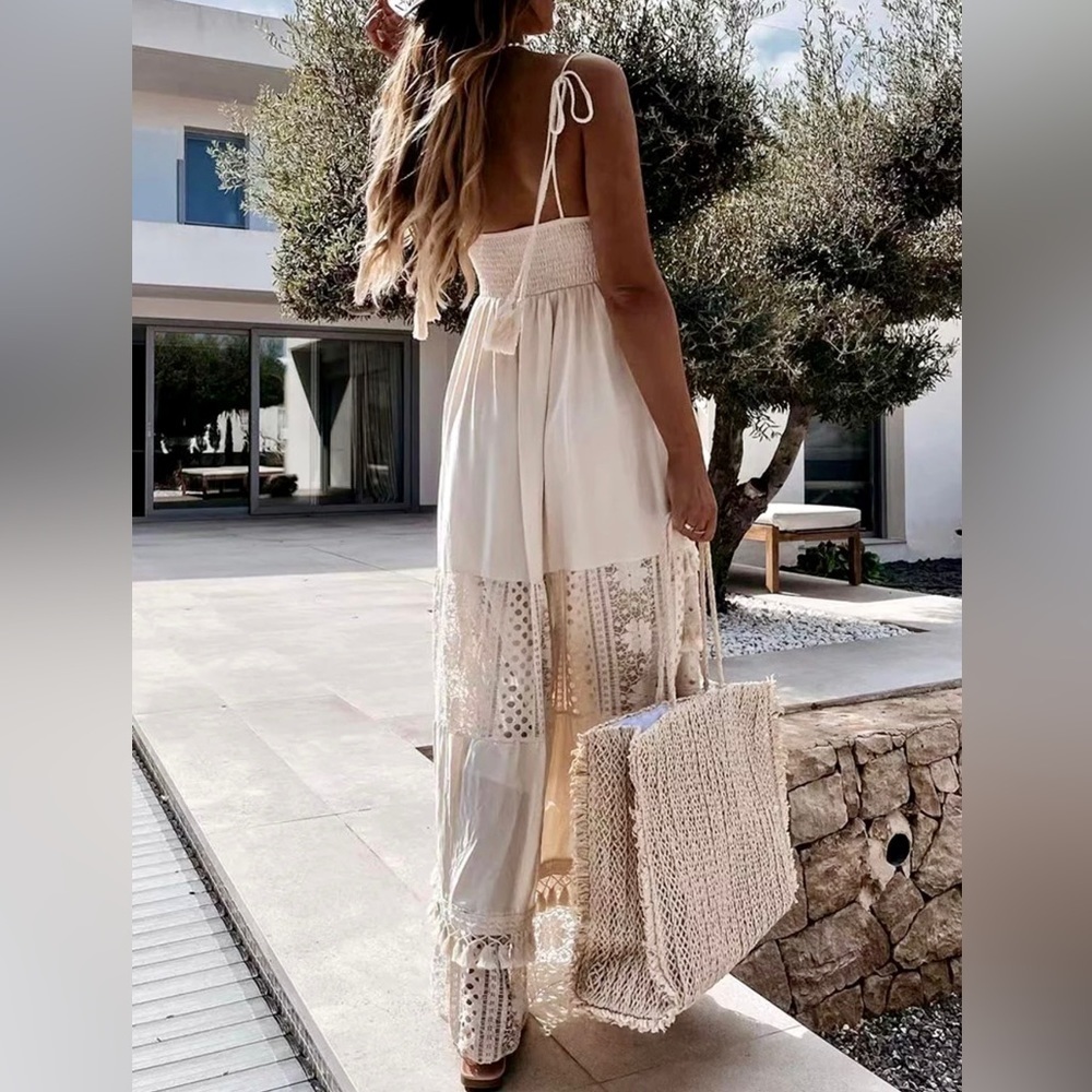 Boho Crochet Tassel Maxi Summer Dress - Picture 5 of 8